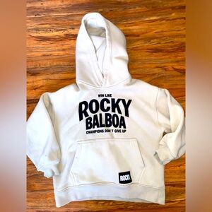 Zara White Hoodie with Black Print